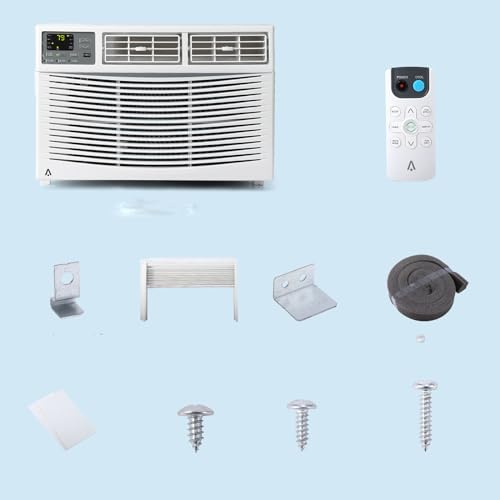 Window Air Conditioner, 8,000 BTU, Cools 350 Sq.ft, 3 Cooling & Fan Speeds, Window AC with Remote/App Control, Energy Saving, 110-115V