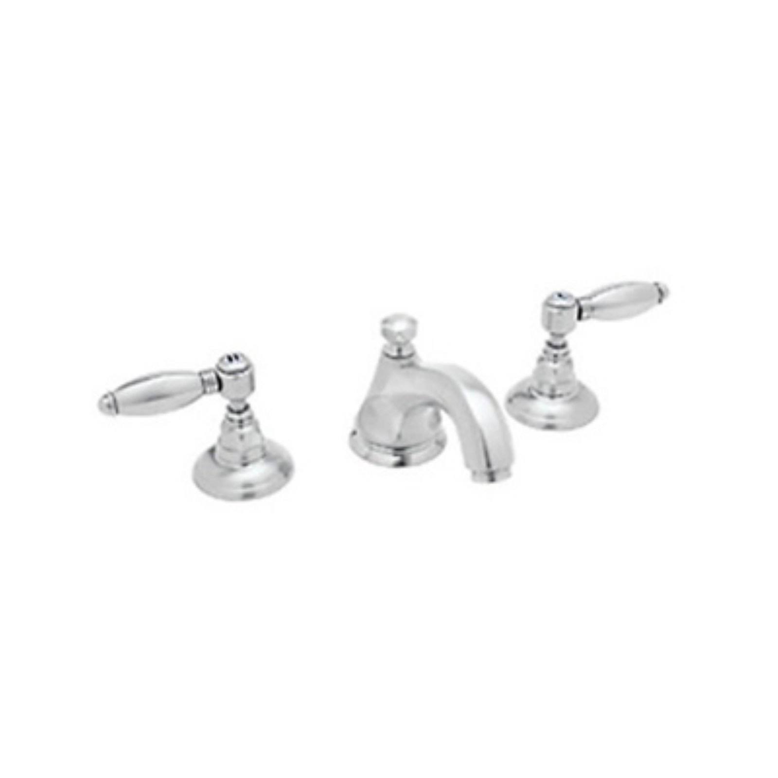 Rohl Hex A1808LHPN-2 Widespread Lavatory Faucet - Polished Nickel