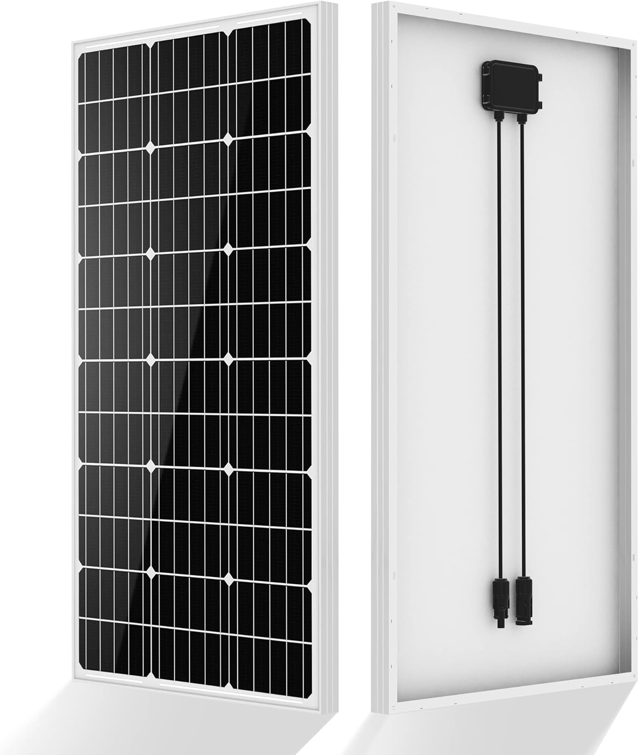 ECO-WORTHY 100 Watt Solar Panel 12 Volt Monocrystalline Solar Panel High Efficiency Module RV Marine Boat Caravan Off Grid