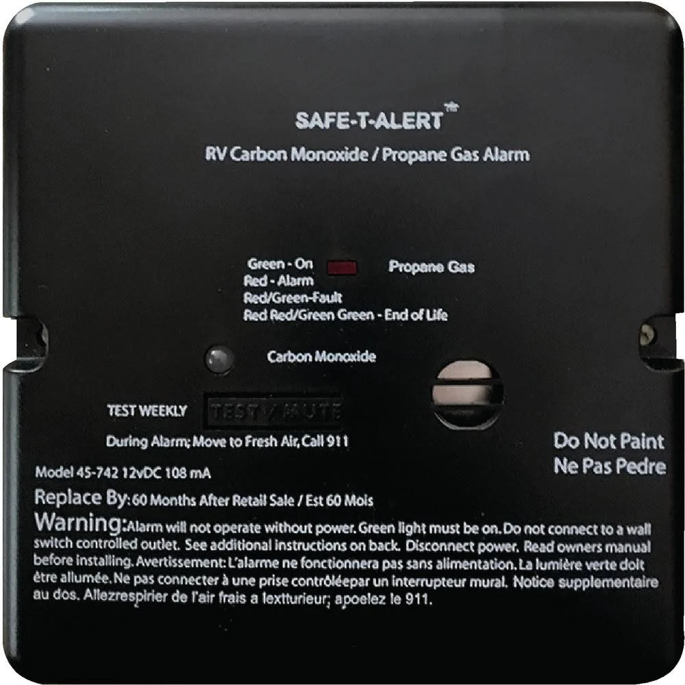 MTI Industries 45-742-BL 45 Series Black Carbon Monoxide/Propane Alarm