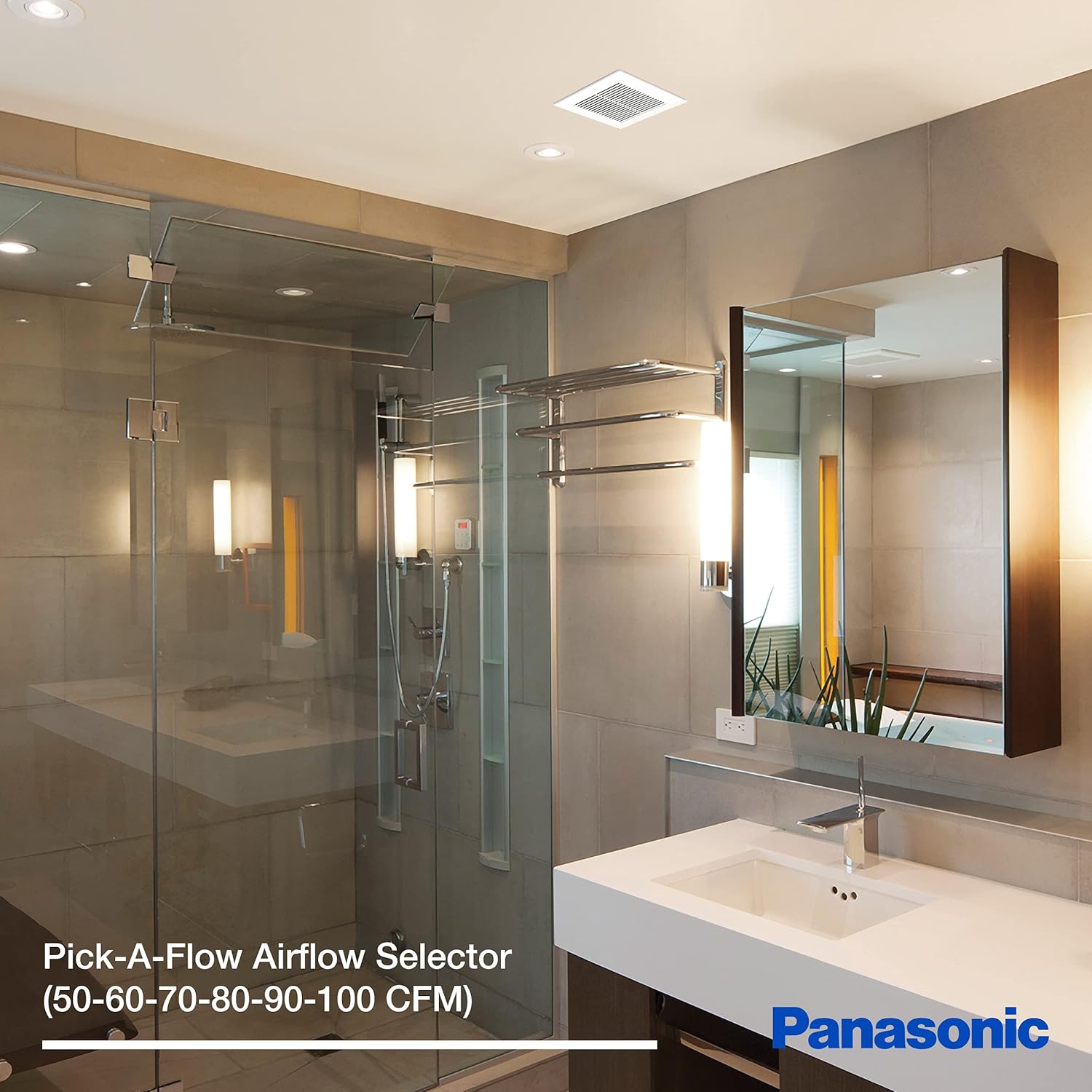 Panasonic FV-10VEC2 Intelli-Balance 100 Balanced Air Solution ERV, 50-100 CFM, Cold Climate