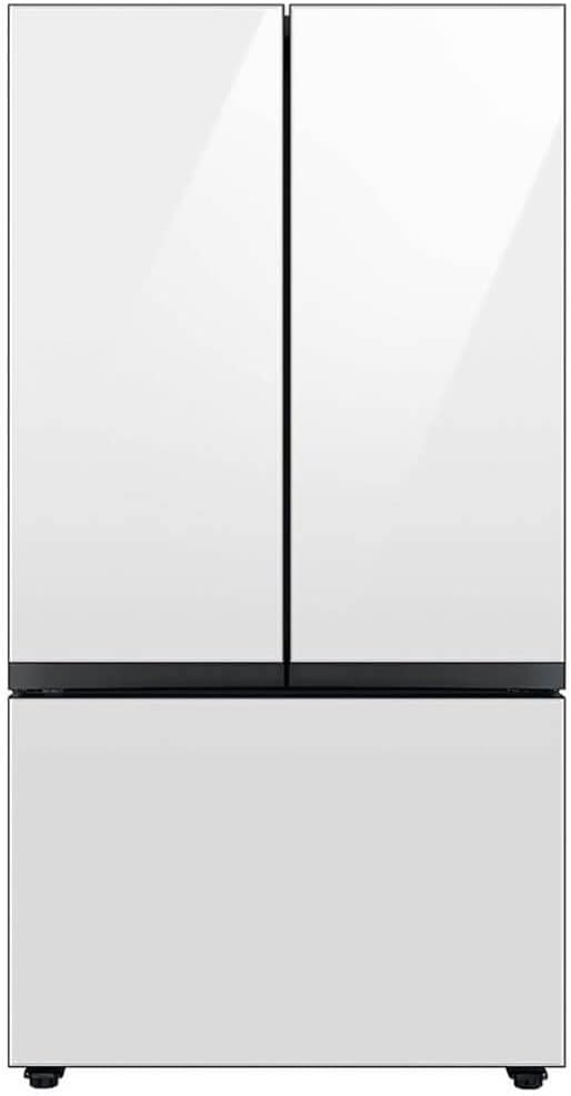 SAMSUNG RF30BB620012 30 Cu. Ft. Bespoke White Glass 3-Door French Door Refrigerator