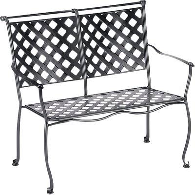 Woodard Maddox Wrought Iron Garden Bench Finish: Textured Black