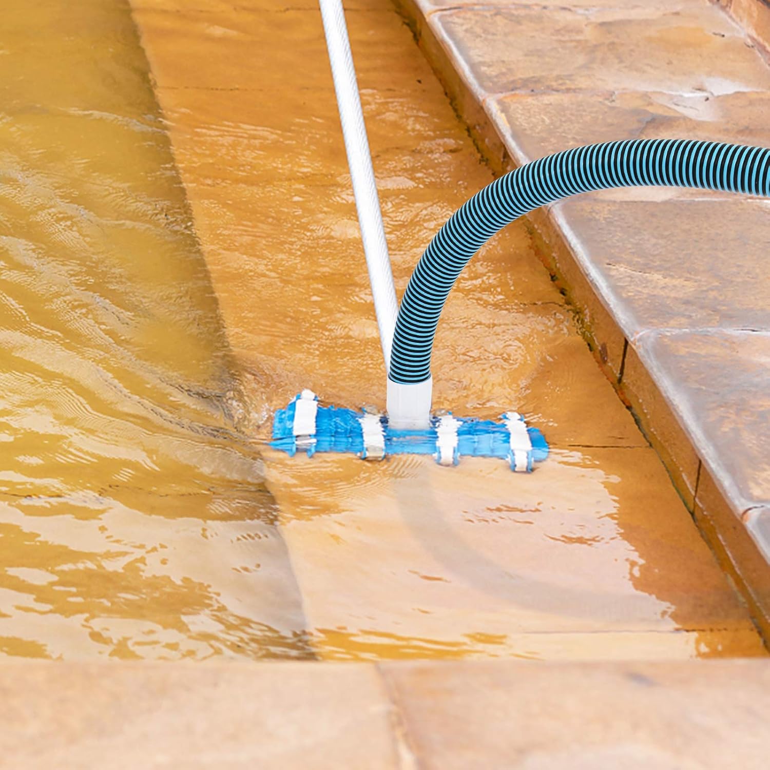 VINGLI 1-1/2-Inch x 40-Feet Swimming Pool Vacuum Hose for In-Ground Pool Foot Professional Heavy Duty Pool Hose, Blue Pack of 2