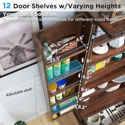 72" Farmhouse Kitchen Pantry Cabinet with Drawer, Tall Storage Cabinet with 2 Barn Doors and Shelves, Versatile Large Rustic Cupboard for Dining Room, Bathroom, Living Room, Laudry, White
