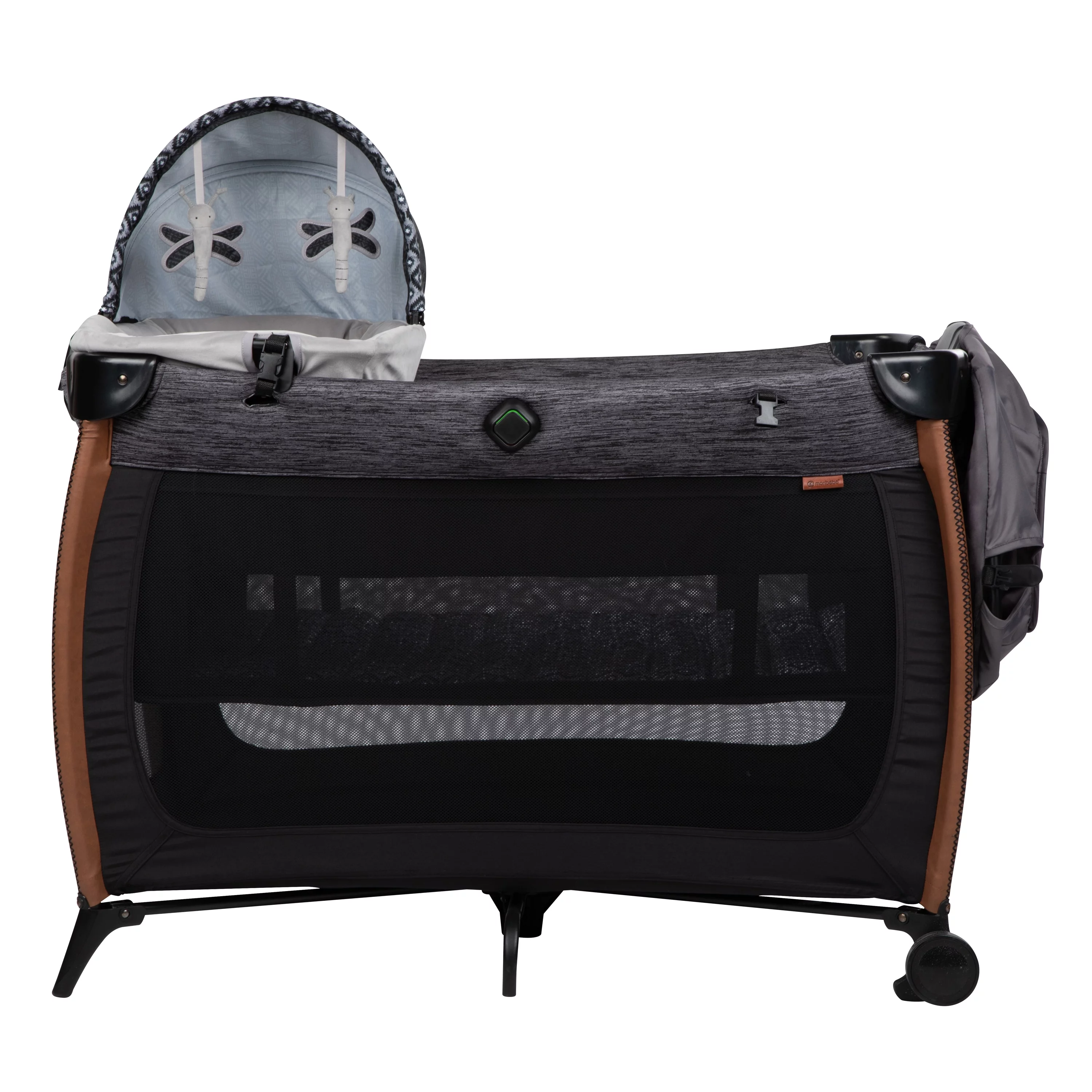 Monbebe Flex Deluxe Baby Play Yard with Bassinet and Changer, Urban Boho