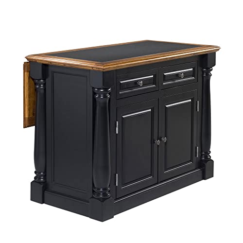 Monarch Black/Distressed Oak Kitchen Island by Home Styles