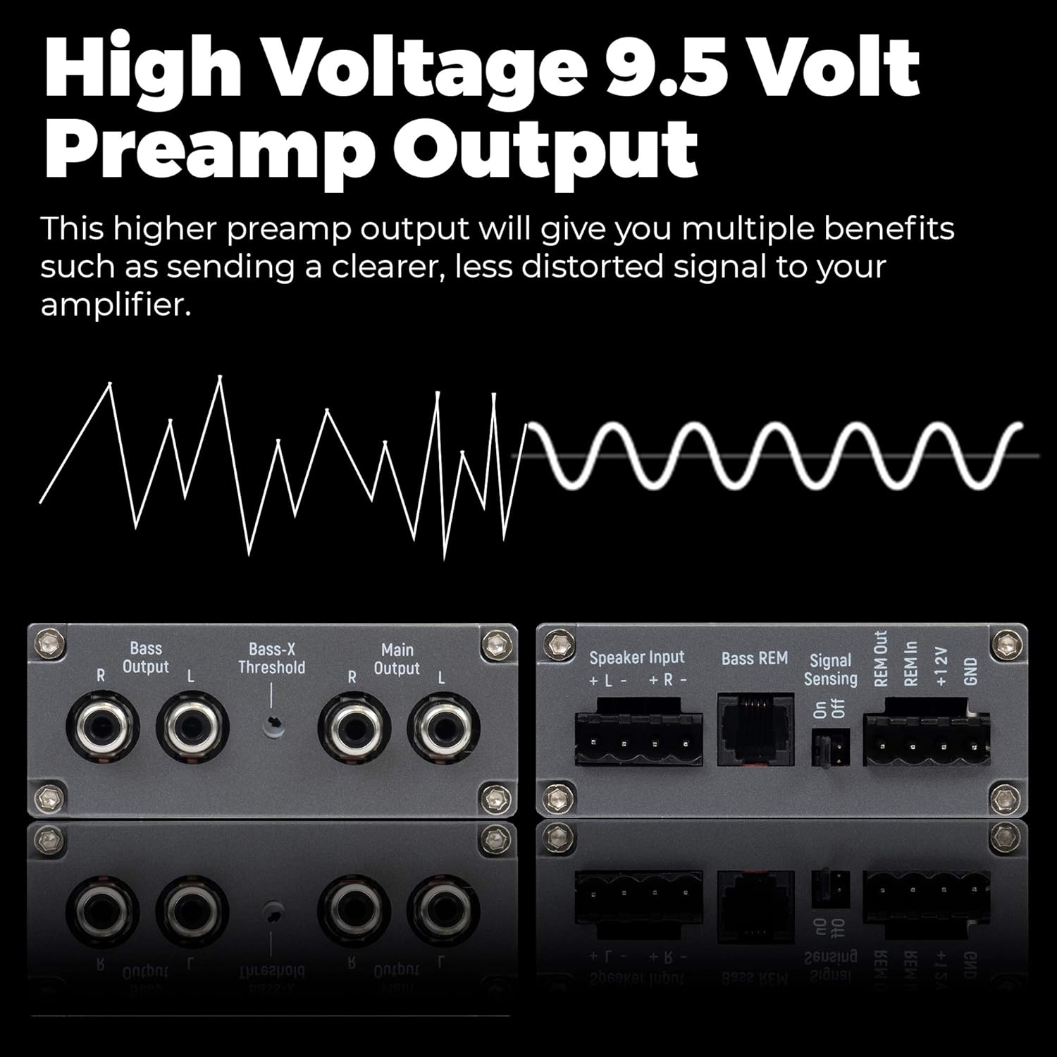 NVX XLCA2X X-Series PRO 2-Channel Line Out Converter Digital Bass Enhancer with xBOOST, Impedance Matching, and Remote Level Control