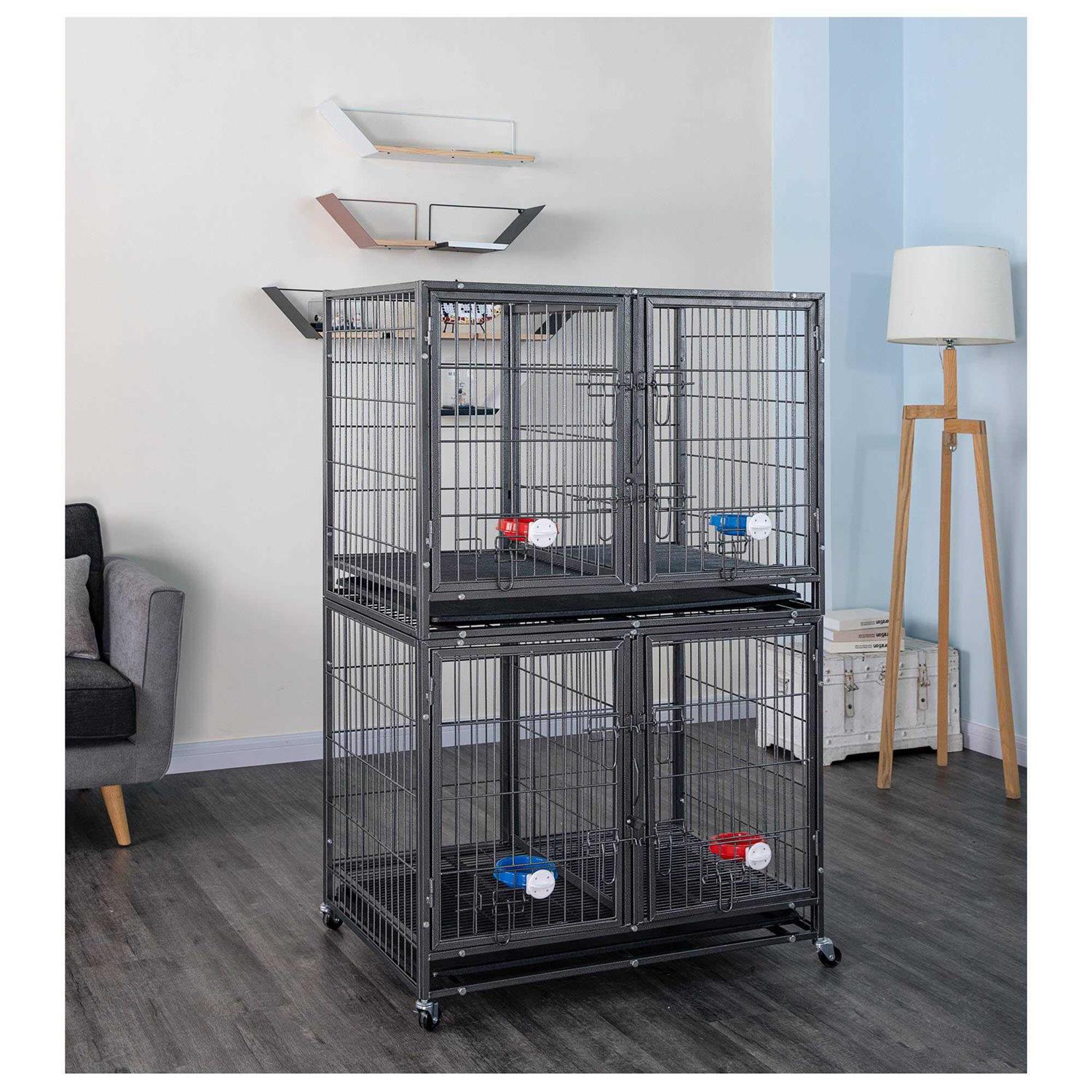 Go Pet Club 37 in. Heavy Duty Stackable Dog Crate - Pet Supplies online store