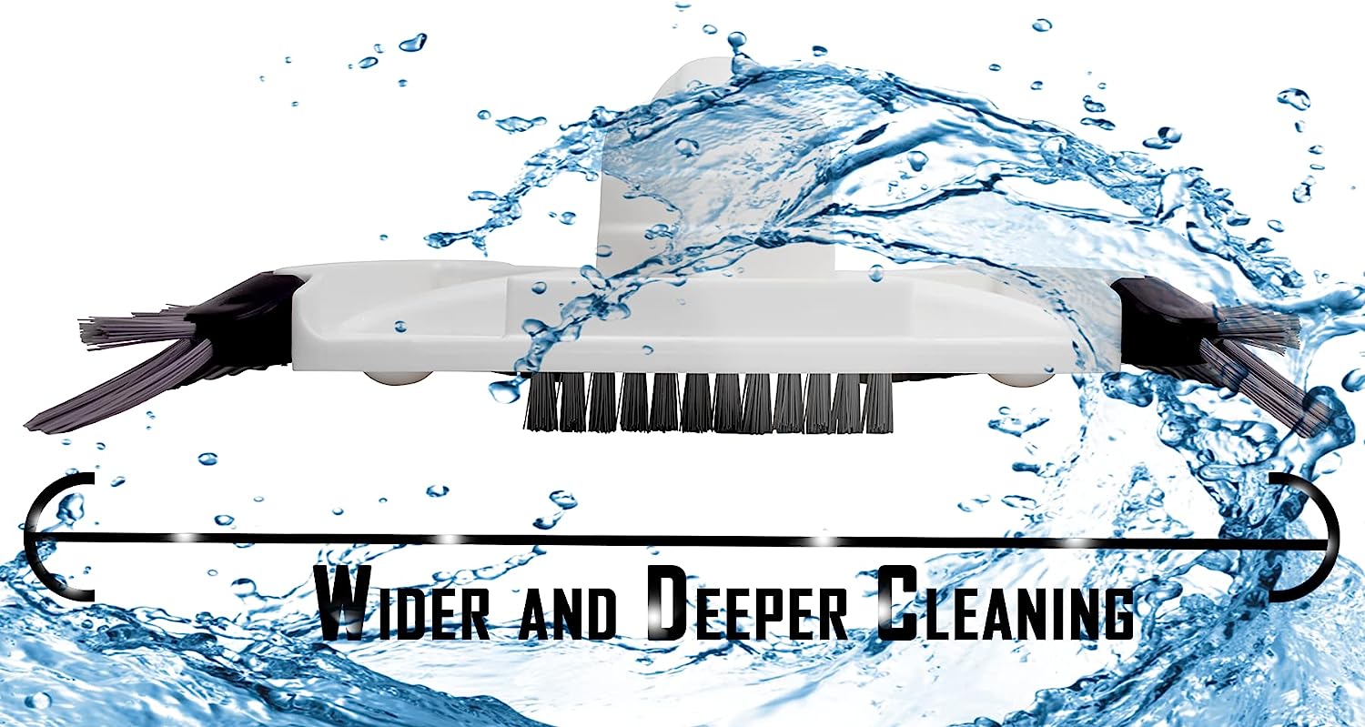 POOL SHARK PRO Cordless Pool Vacuum 90 Mins of Strong Suction for Deep pool Cleaning, Handheld Rechargeable Swimming Pool Cleaner with Roller and Heavy Duty Brushes for Inground and Above Ground Pools