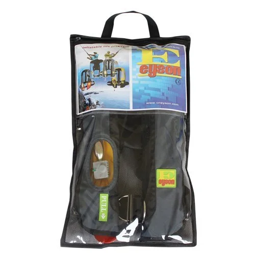 Premium Automatic / Manual Inflatable Life Jacket Lifejacket PFD Life Vest w Zippered Pocket Inflate Survival Aid PFD for Children Youth Kids Red Color