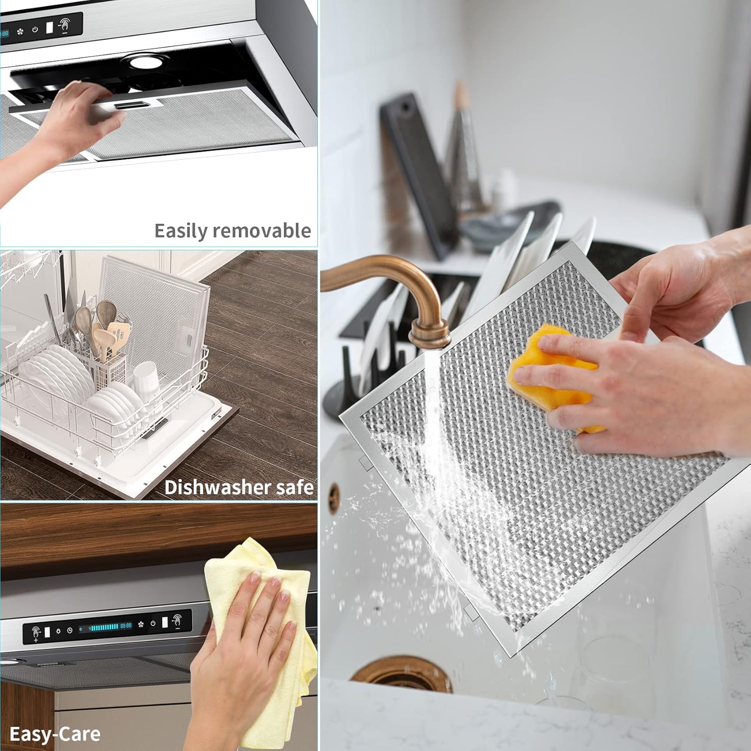 36 Inch Under Cabinet Range Hood with 900-CFM, 4 Speed Gesture Sensing&Touch Control Panel, Stainless Steel Kitchen Vent