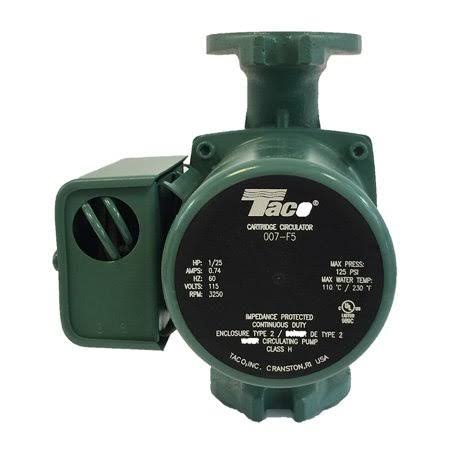 Taco 007-F5 Flanged Cartridge Circulator Pump, 125 psi, 115V
