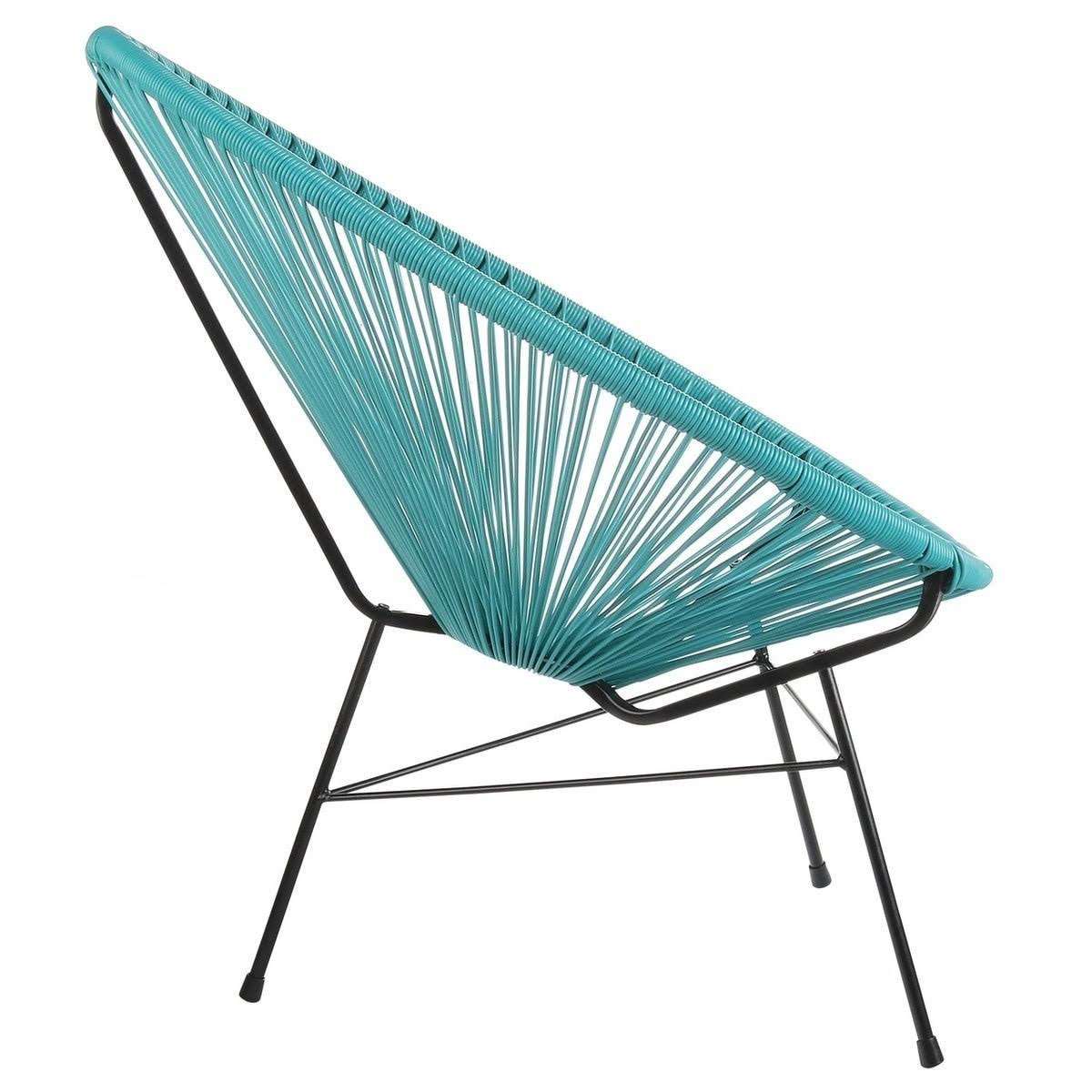 Handmade Acapulco Basket Lounge Chair, Set of 2 - Fuchsia