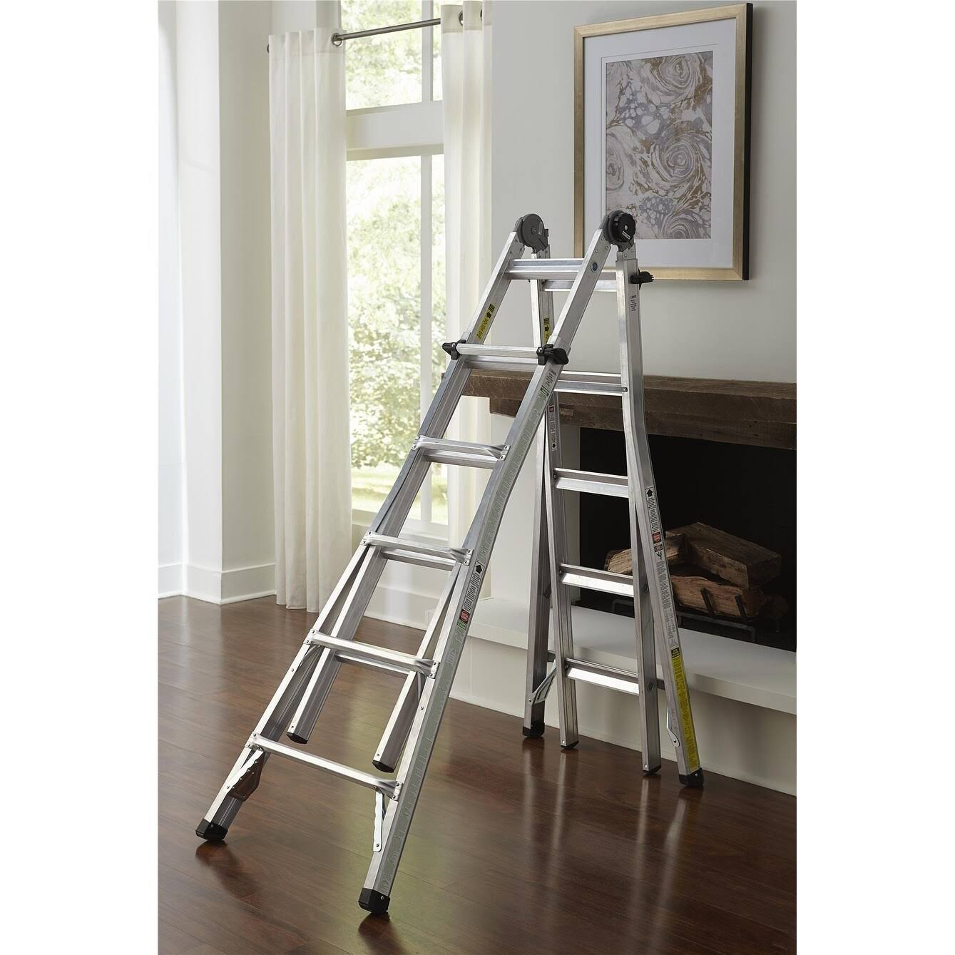 Cosco 22' Max Reach Aluminum Telescoping Multi-Position Ladder