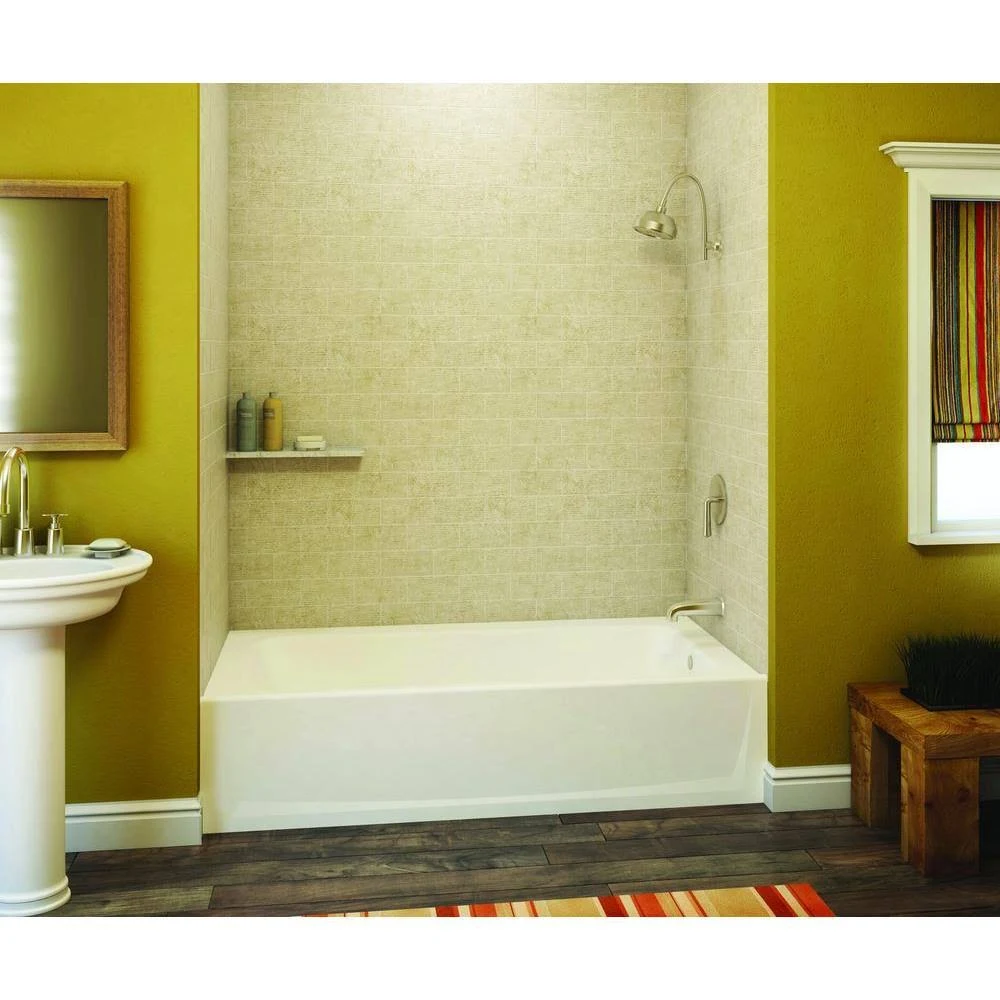 AquaticA2 6030CTL 5 ft. Left Hand Drain Soaking Tub in White
