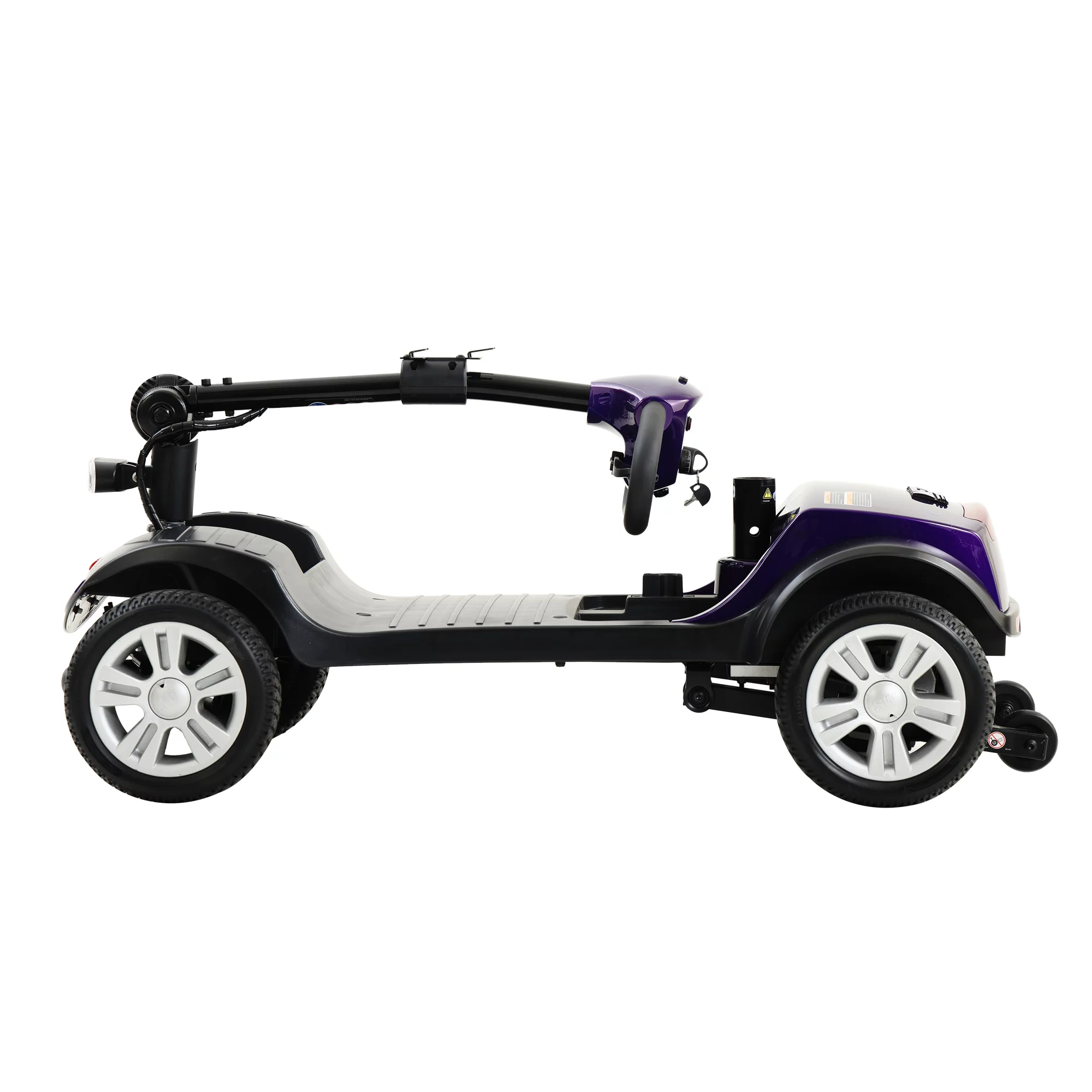 Travel Mobility Scooter, Heavy Duty Electric Scooters with 4 Anti-Tip Wheels, Compact Lightweight Mobility Scooters for Senior Adults Elderly, Foldable Mobility Scooter, Holds 300lbs, Purple