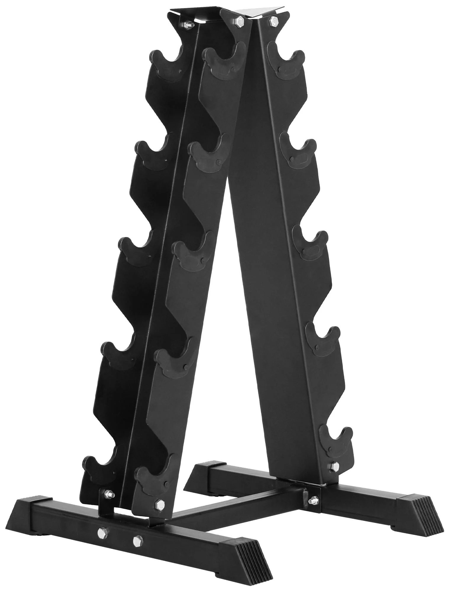 BalanceFrom 150 LB Dumbbell Set with A-Frame Rack, Pair of 5, 10, 15, 20, 25 LB