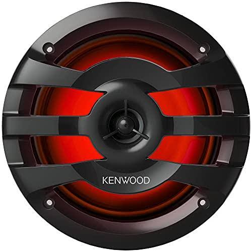 Kenwood KFC-1673MRBL 6.75& 2-Way Marine Speaker(Black) with RGB Lighting, Remot