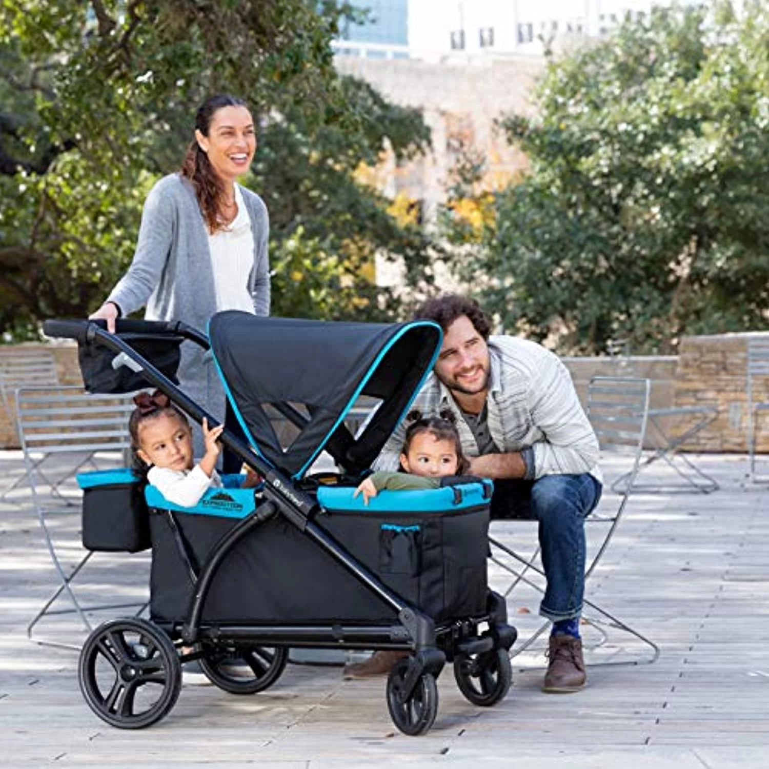 Baby Trend Expedition Wagon Stroller, Solid Print Gray