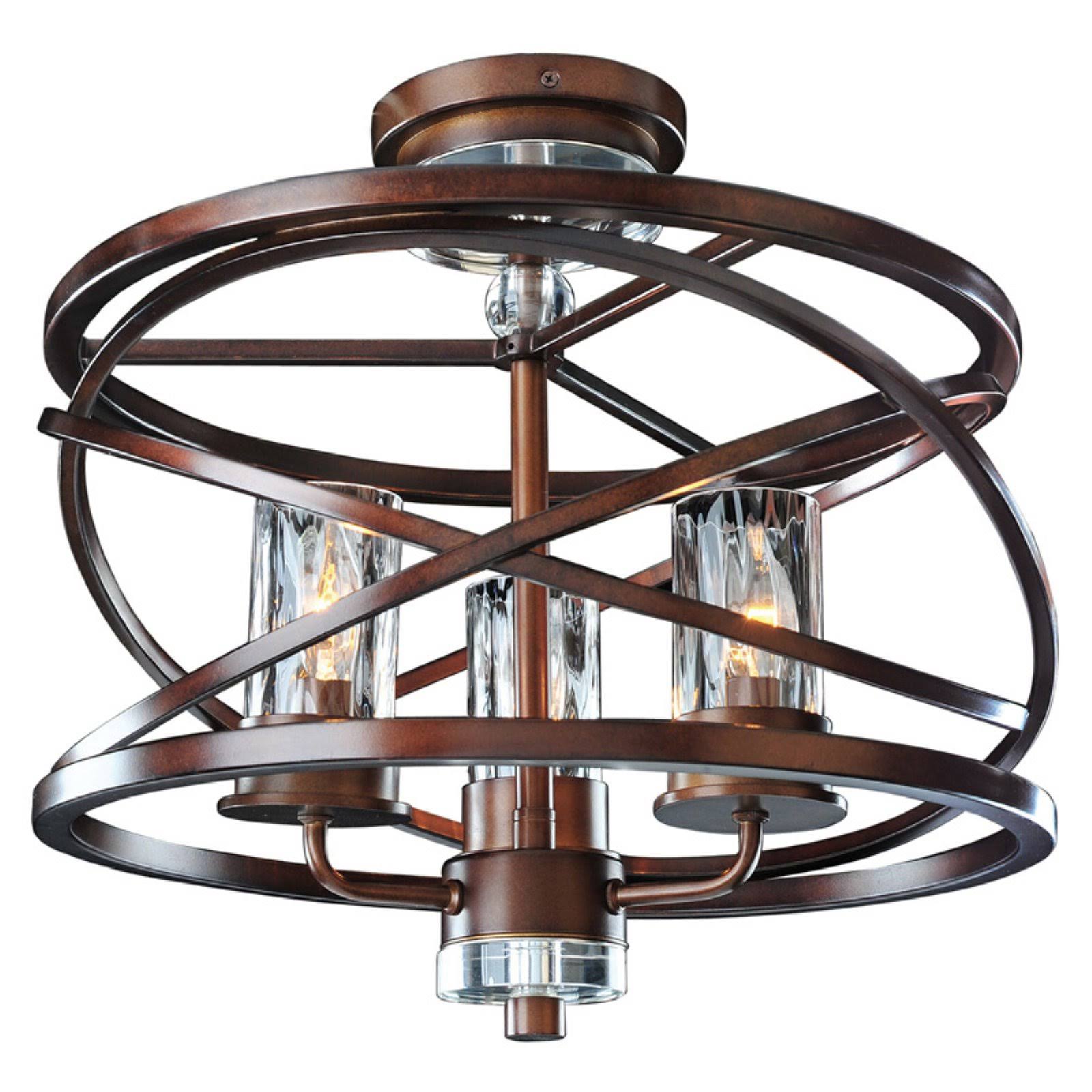 Kalco Eternity 3 Light Semi Flush Mount 6605EZ (Bronze)