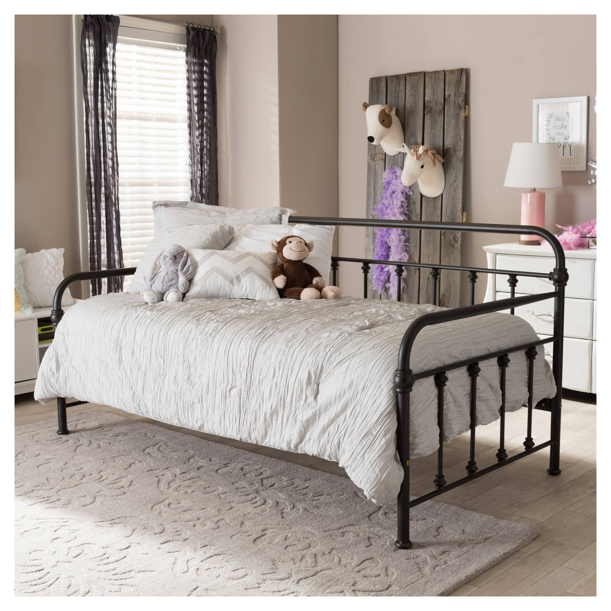 Baxton Studio Elsie Black Metal Daybed