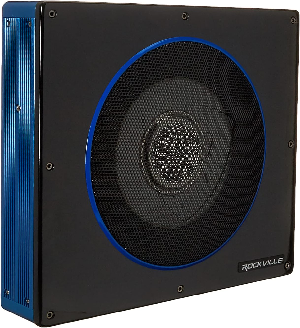 Rockville RW8CA 8 600 Watt Low Profile Under-Seat Active Powered Car Subwoofer
