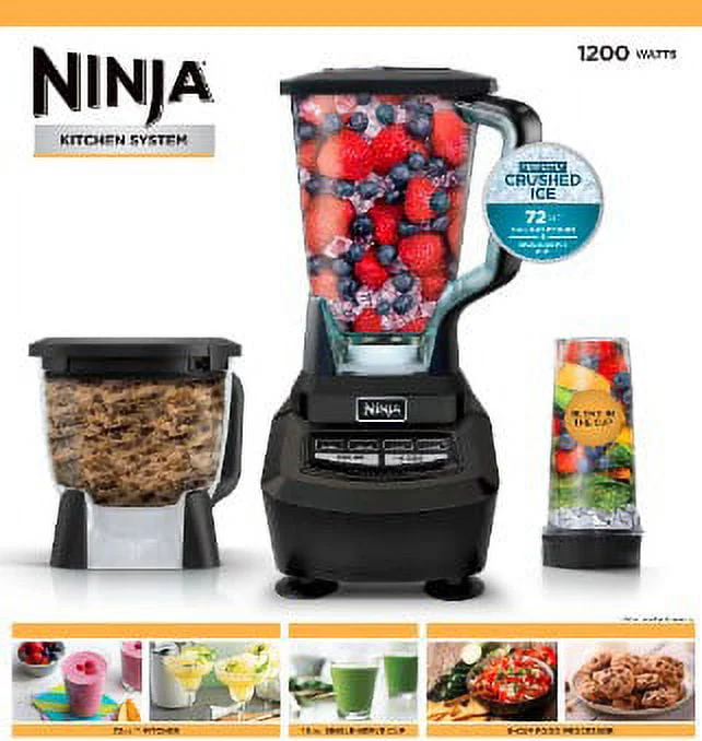 Ninja Kitchen System, 72 oz , Blender and Food Processor, BL780WM