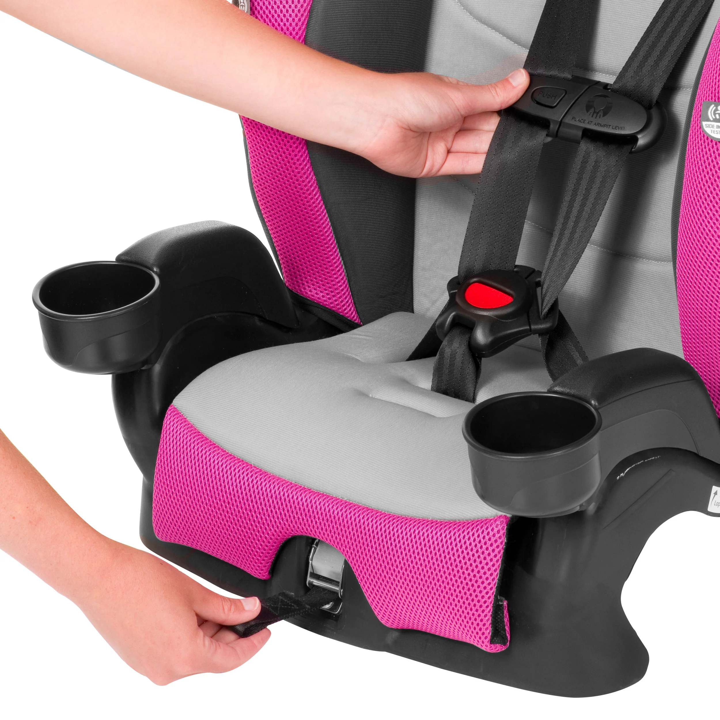 Evenflo Chase Plus 2-in-1 Booster Car Seat (Geneva Pink)