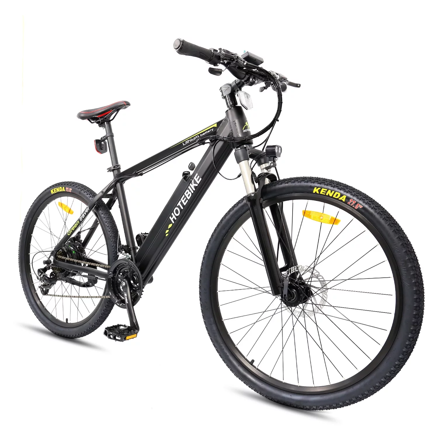 HOTEBIKE 27.5 inch City Electric Bicycle 48V 500W Removable Hidden 48V 13AH Battery for Adults, Black
