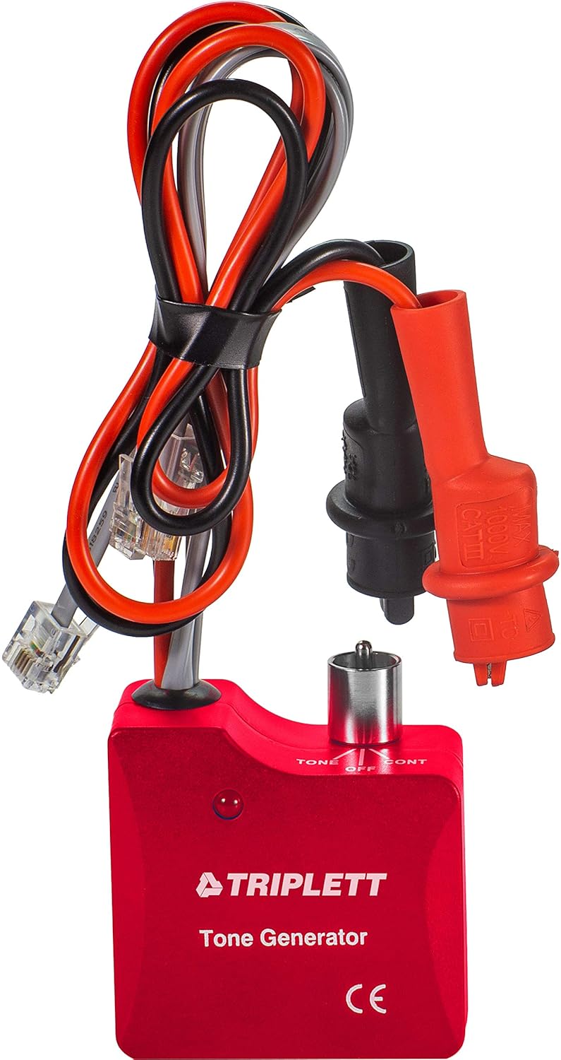 Triplett Fox & Hound Premium Tone and Probe Wire Tracing Kit Generates Multiple Tones with Adjustable Sensitivity for Electrical Wire, LAN Cable, Telephone, and More (3399)