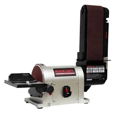 BUCKTOOL Belt Disc Sander 4 in. x 36 in. Belt and 6 in | Disc Sander Benchtop with 3/4HP Direct-Drive Motor and Portable Al Base
