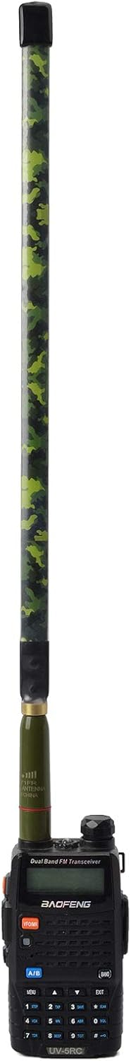 HYS Tactical Foldable Dual Band Antenna, 144/430Mhz UHF VHF 15.3inch SMA-Female Antenna for Baofeng UV-5R Series, UV-82 Series, BF-F8HP Kenwood 2-Way Radio Scanner HT