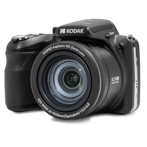 Kodak PIXPRO AZ425 Astro Zoom 20MP Full HD Digital Camera, Red, Bundle with 32GB Memory Card and Camera Bag