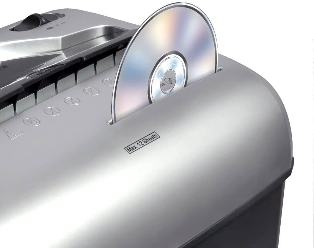 Aurora 12-Sheet Cross-Cut ShredSafe Paper/CD/Credit-Card Shredder with Pull-Out AU1217XB