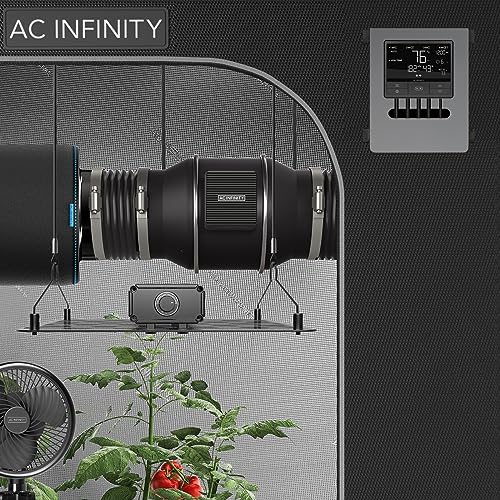 AC Infinity CLOUDLINE PRO 12, Quiet 12" Inline Duct Fan with Controller – EC Motor Ventilation Exhaust Fan for Heating Cooling Booster, Grow Tents, Hydroponics