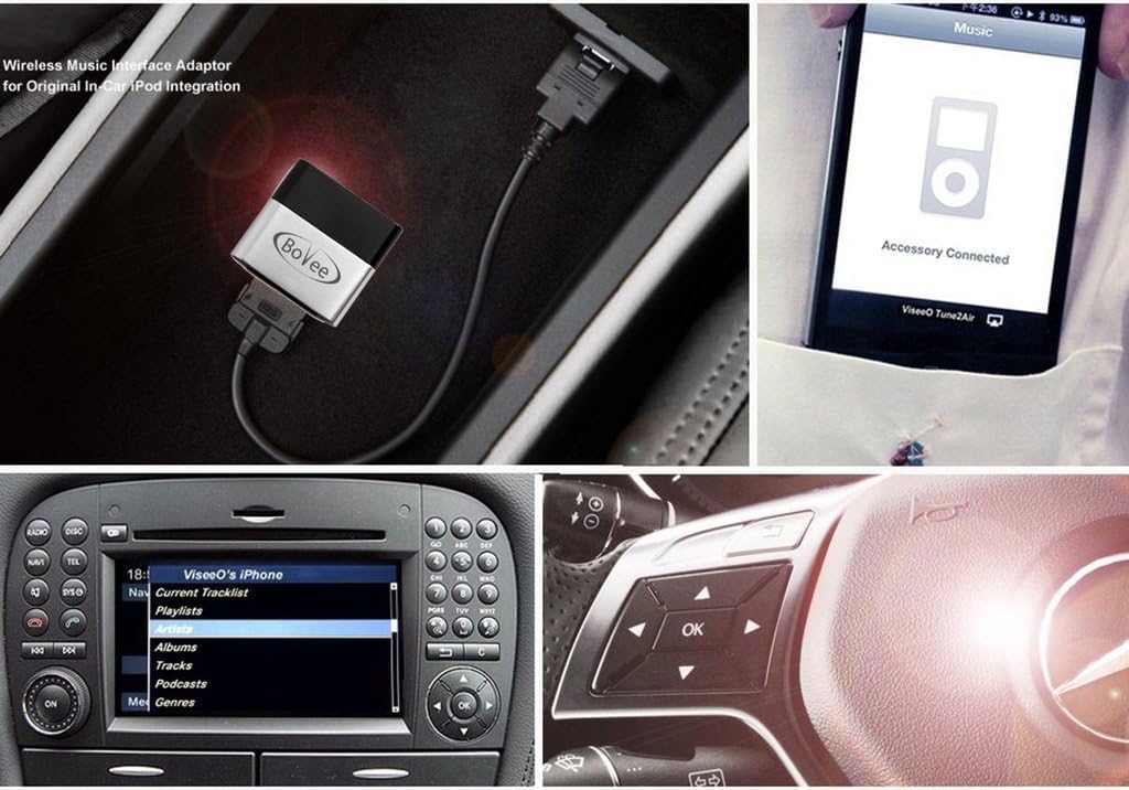 Bovee 1000 with iPod Integration Cable AMI/MMI for Audi, Volkswagen, Mercedes Wireless Bluetooth Car Kit for in car iPod Integration