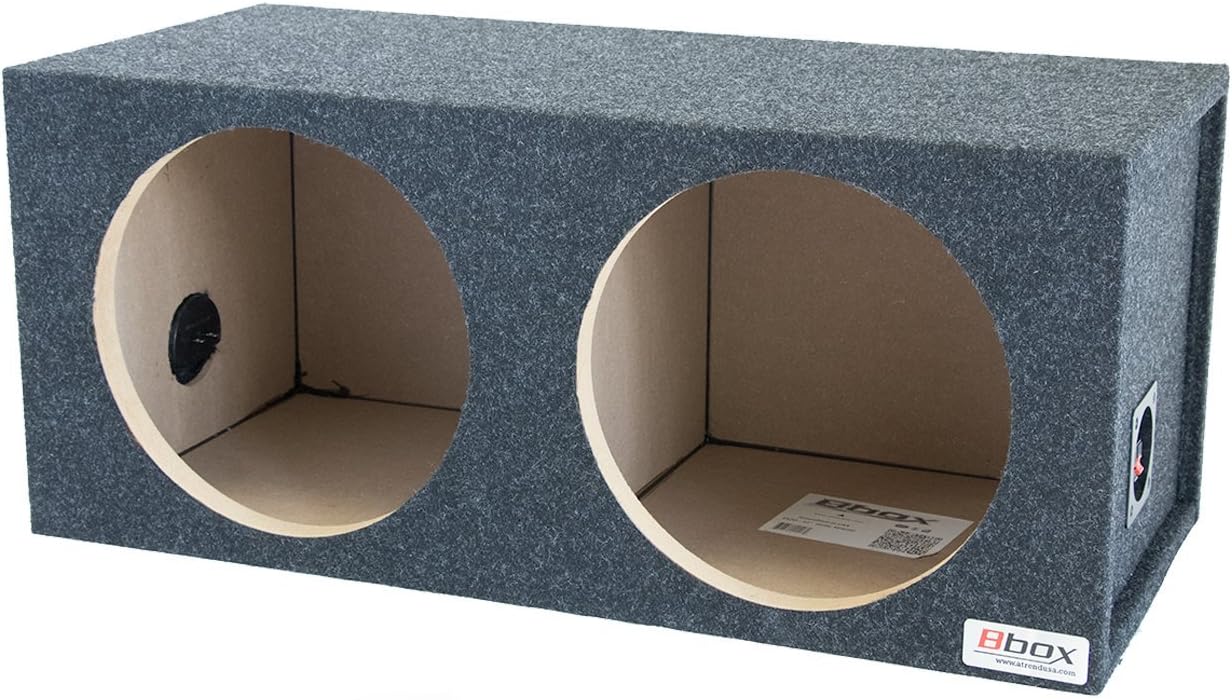 Bbox Single 10 Inch Subwoofer Sealed Enclosure - Fits Under the Seat on Pickup, Trucks, & SUV’s - Car Subwoofer Boxes & Enclosures - Subwoofer Box Improves Audio Quality, Sound & Bass - Charcoal Pack of 2