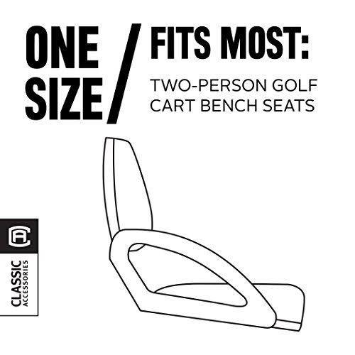 Classic Accessories Fairway Golf Cart Neoprene Panel Bench Seat Cover - Black/Navy