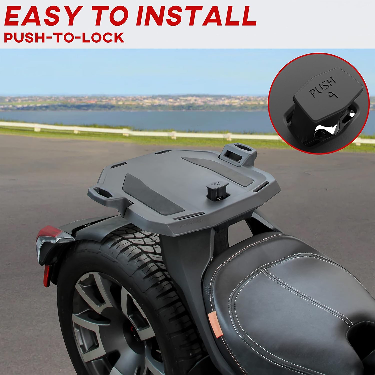 Support LinQ Rack for Can Am Ryker, SAUTVS Rear LinQ Rack for Can-Am Ryker 16" LinQ Accessories, Replace #219400965