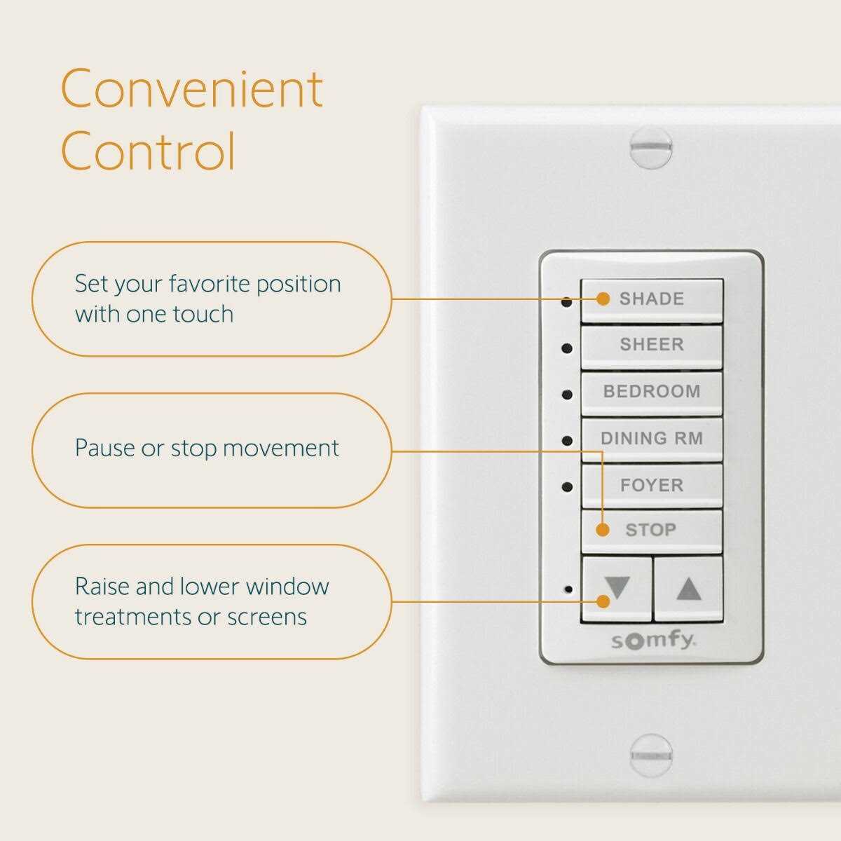 Somfy DecoFlex Wirefree RTS Wall Switch - Shop Hardware Tools Online Store