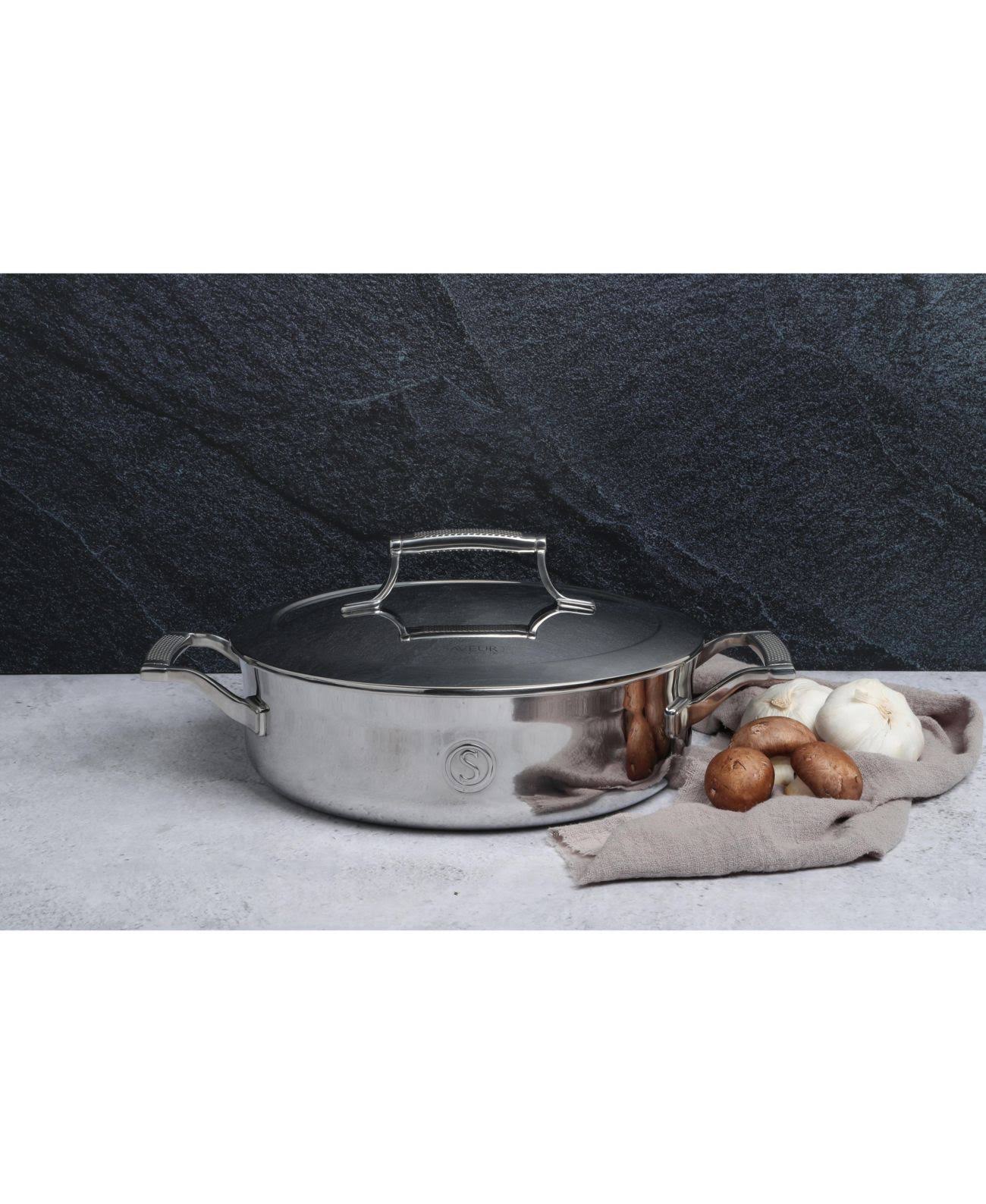 Saveur Selects Voyage Series 3-Qt. Tri-Ply Sauteuse - Stainless Steel