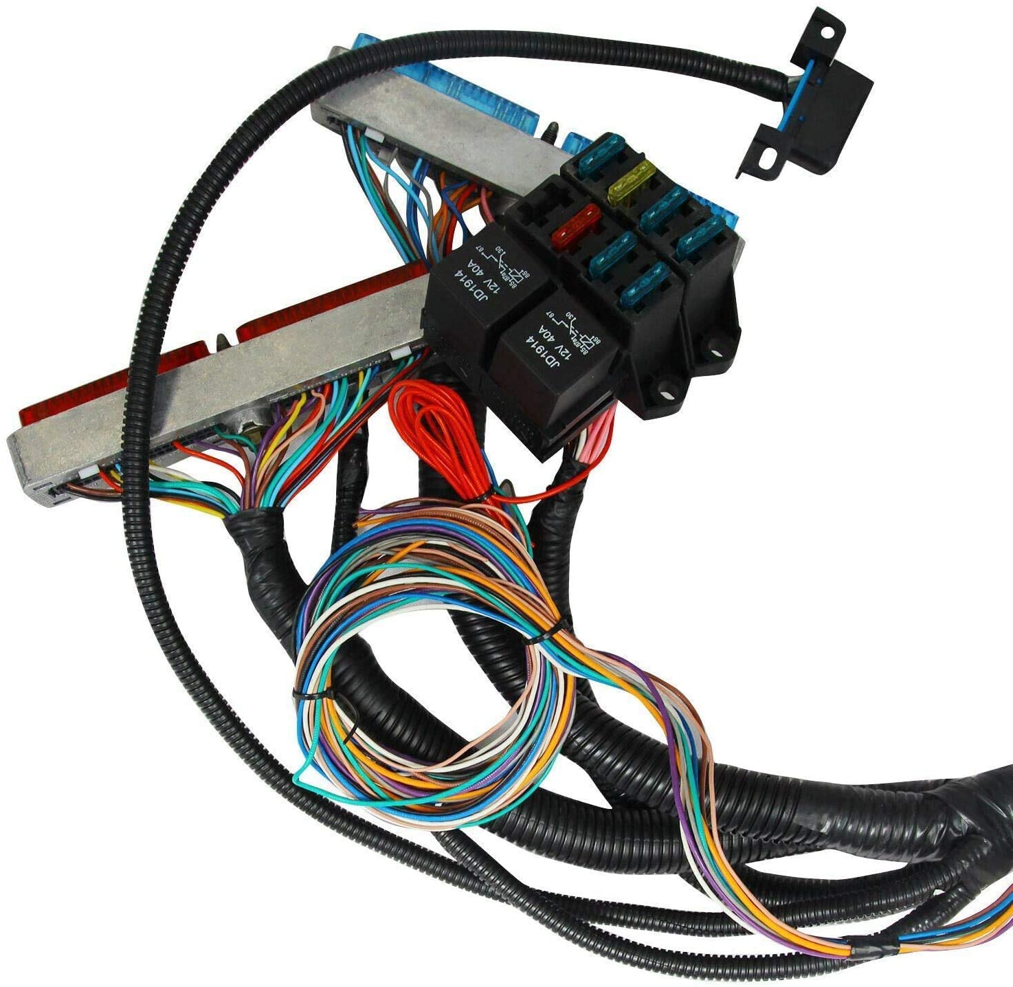 HPI 97-06 LS1 STANDALONE Wire Harness 4.8 5.3 6.0 VORTEC w/60A Relay (Drive by Cable) (RED/Blue PCM) & EV1 Fuel Injector CONNECTORS for Harness SWAP (4L60E)