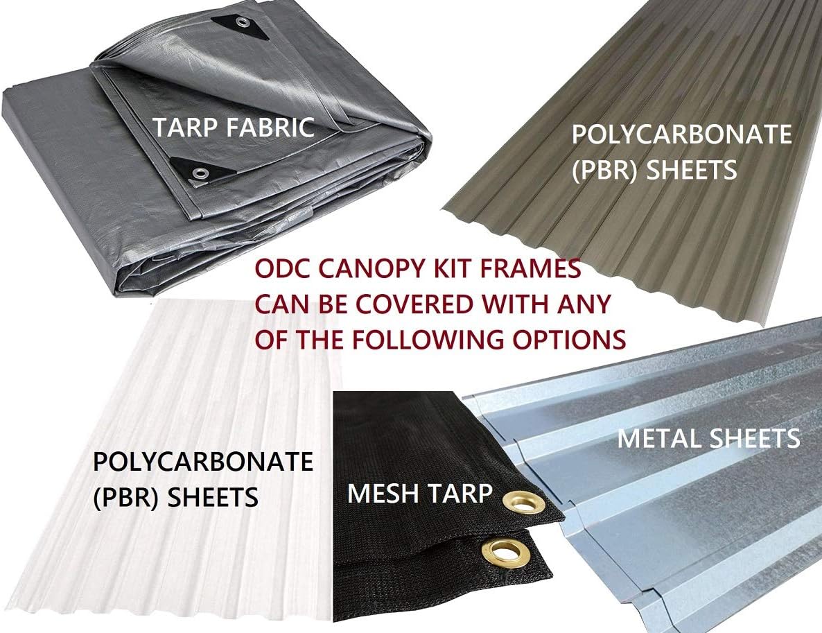 ODC High Peak Canopy Fittings Kit for Greenhouse, Carport, Tent, Shelter, Gazebo Frames. Footpads, Legs/Roof Poles Not Included. (10-Leg-15pc)