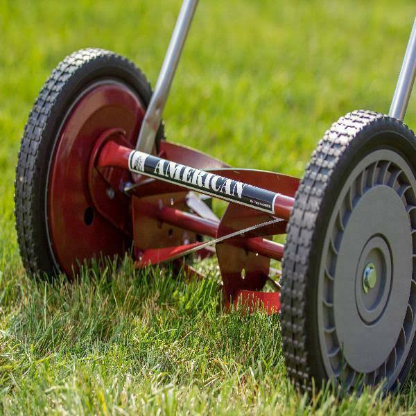 14 in. Manual Push Walk-Behind Reel Lawn Mower | American Blade New Grass Steel 1204-14