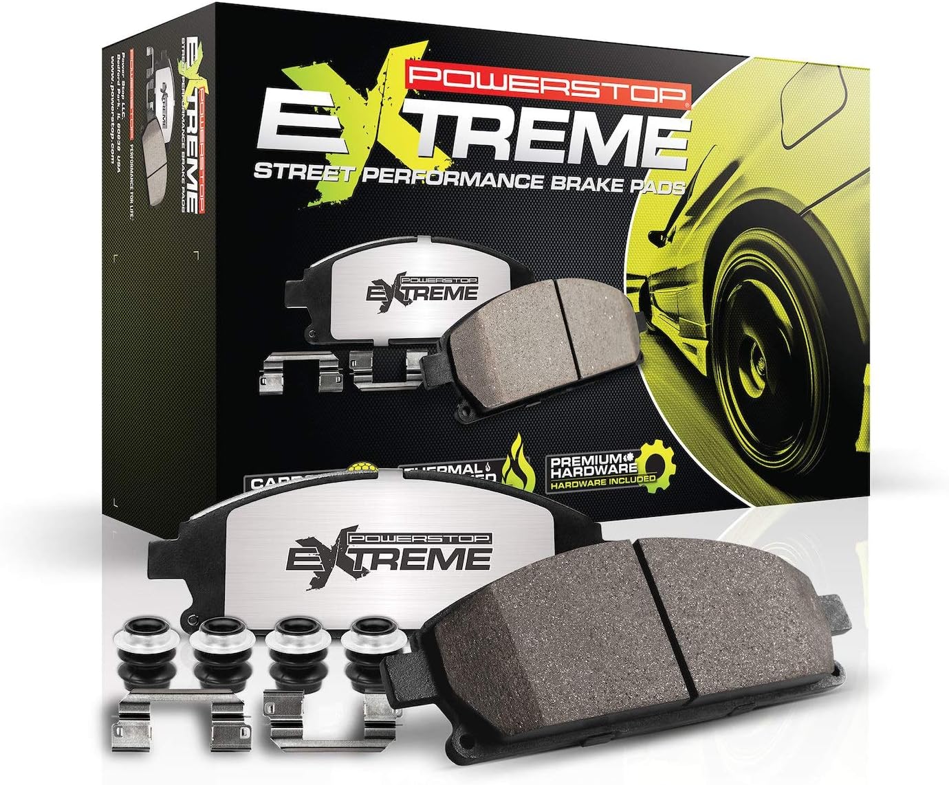 Power Stop Z26-1053 Extreme Performance New Formulation Brake Pad Pack of 2