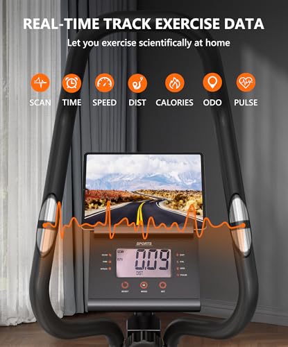 THERUN Elliptical Exercise Machine, 3-in-1 Cardio Climber Stepping Elliptical Machine for Home, Stair Stepper Elliptical Training Machines w/16 Levels Resistance, Pulse Sensor, LCD Monitor