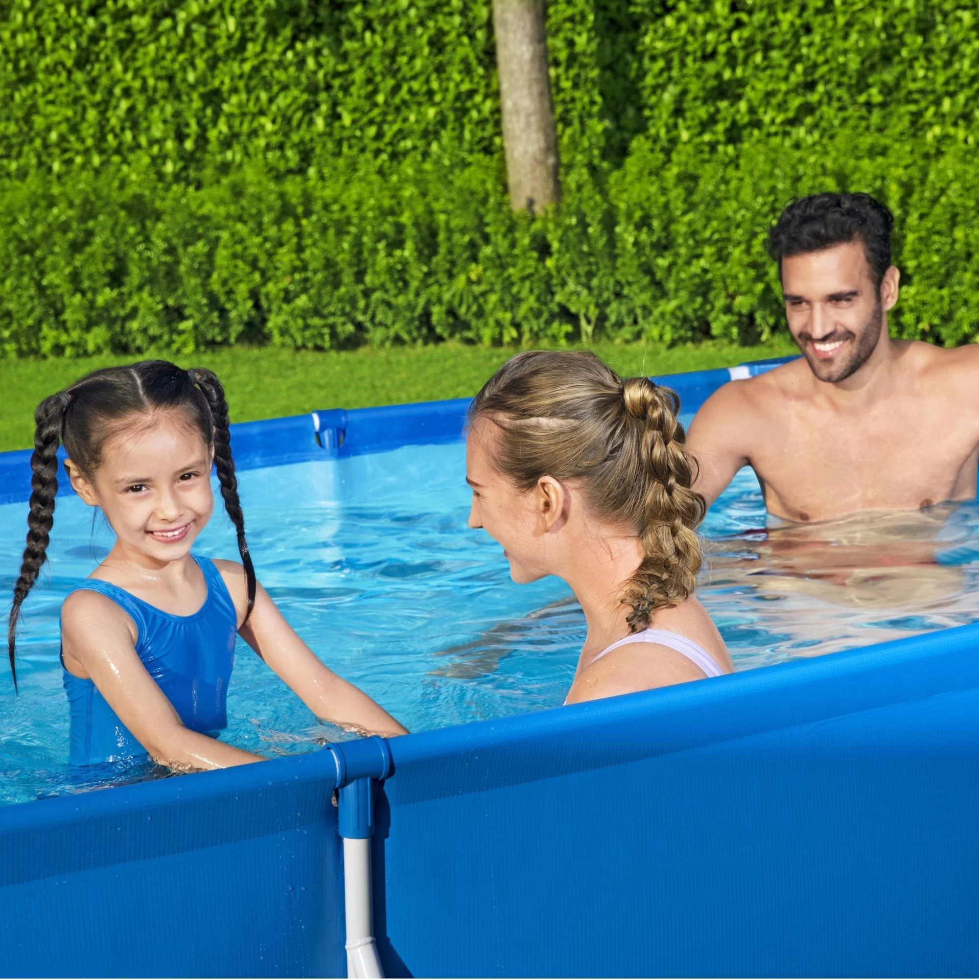 Bestway Steel Pro 9.8'x6.6'x26 Rectangular Above Ground Swimming Pool Set