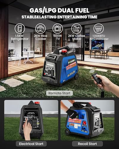4000 Watt Inverter Generator, 120V Gas Powered Generator Super Quiet, RV Ready/EPA for RV, Camping and Home