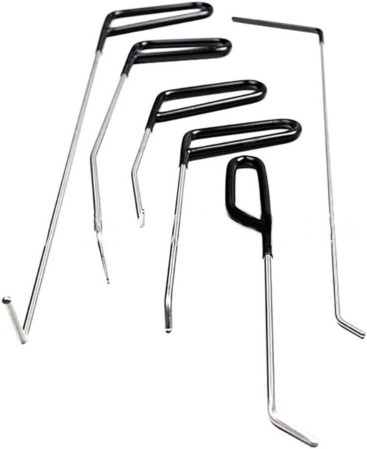 ihreesy Paintless Dent Repair Rod Tool Kit,6PCS Car Paintless Dent Removal Repair Rods Tool Hail Removal Dent Puller Tool Paintless Dent Repair Pack of 2